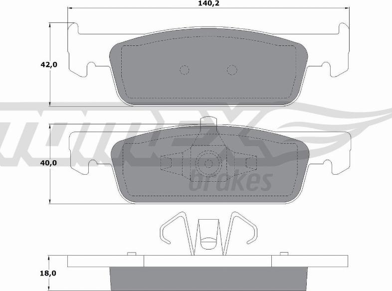 TOMEX brakes TX 16-94 - Kit pastiglie freno, Freno a disco autozon.pro