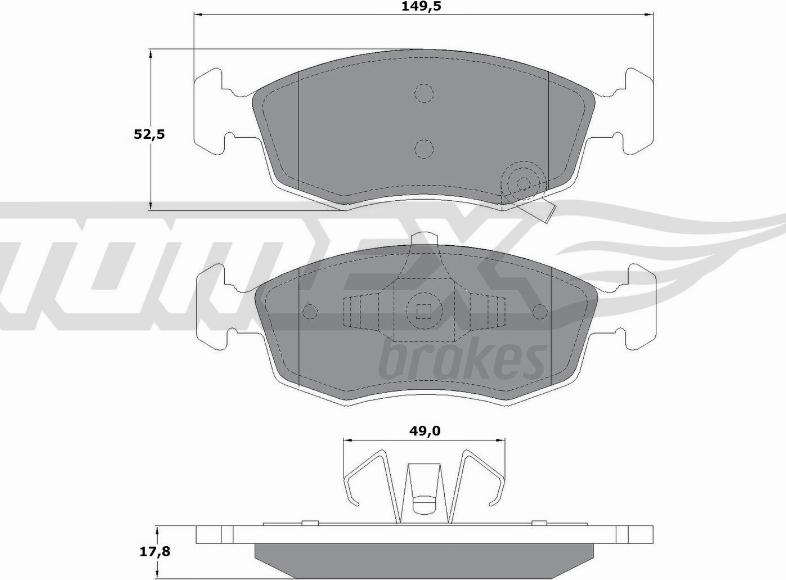 TOMEX brakes TX 16-90 - Kit pastiglie freno, Freno a disco autozon.pro