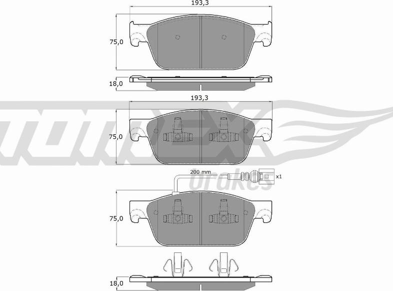 TOMEX brakes TX 16-46 - Kit pastiglie freno, Freno a disco autozon.pro