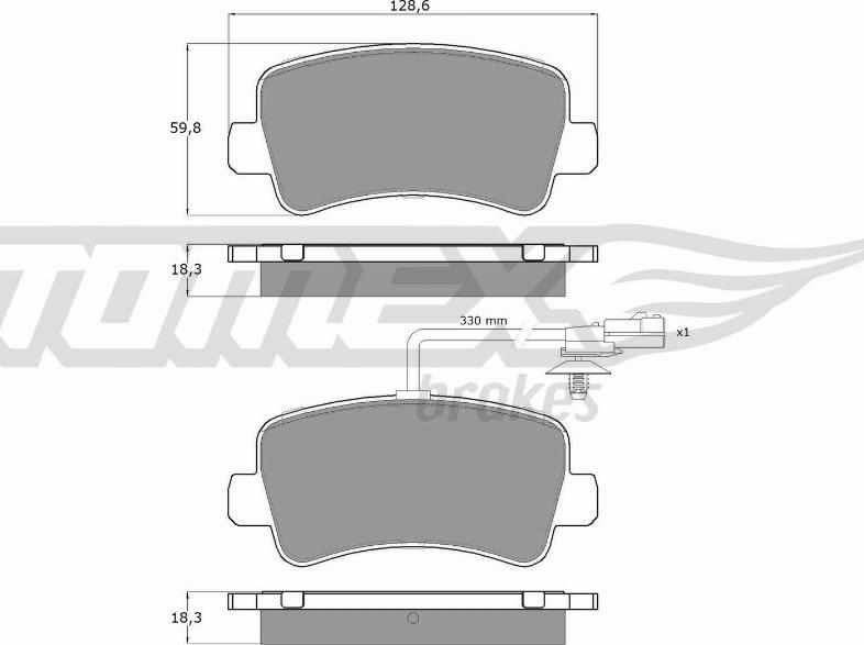 TOMEX brakes TX 16-48 - Kit pastiglie freno, Freno a disco autozon.pro