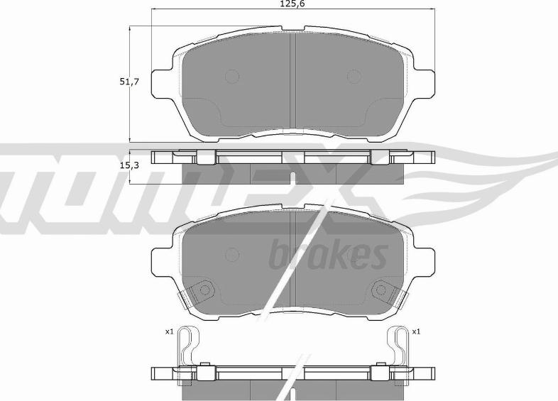 TOMEX brakes TX 16-47 - Kit pastiglie freno, Freno a disco autozon.pro