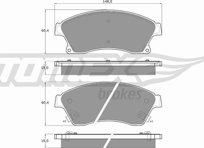 TOMEX brakes TX 16-50 - Kit pastiglie freno, Freno a disco autozon.pro