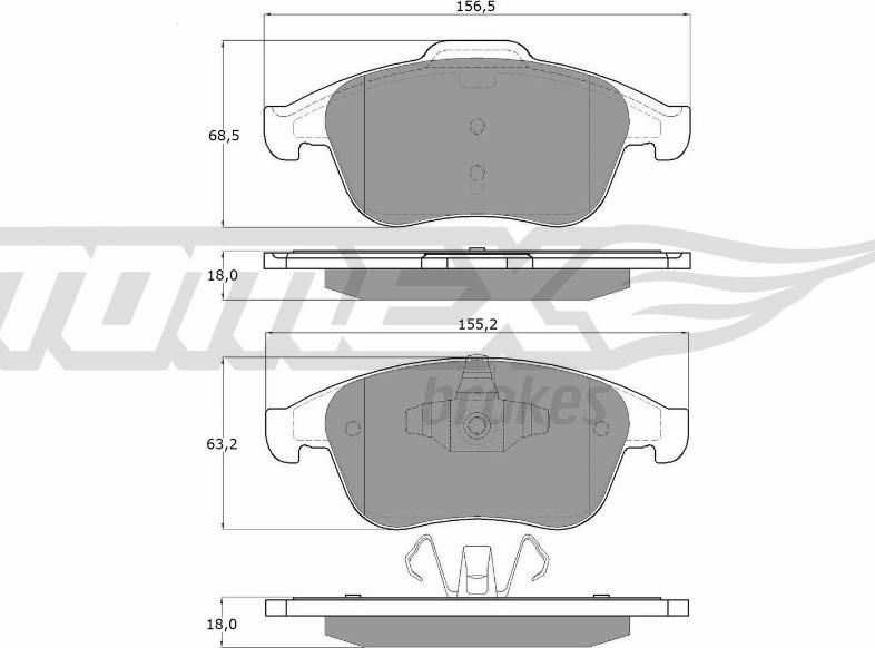 TOMEX brakes TX 16-65 - Kit pastiglie freno, Freno a disco autozon.pro