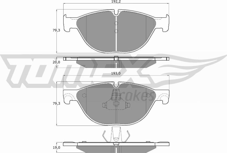 TOMEX brakes TX 16-66 - Kit pastiglie freno, Freno a disco autozon.pro