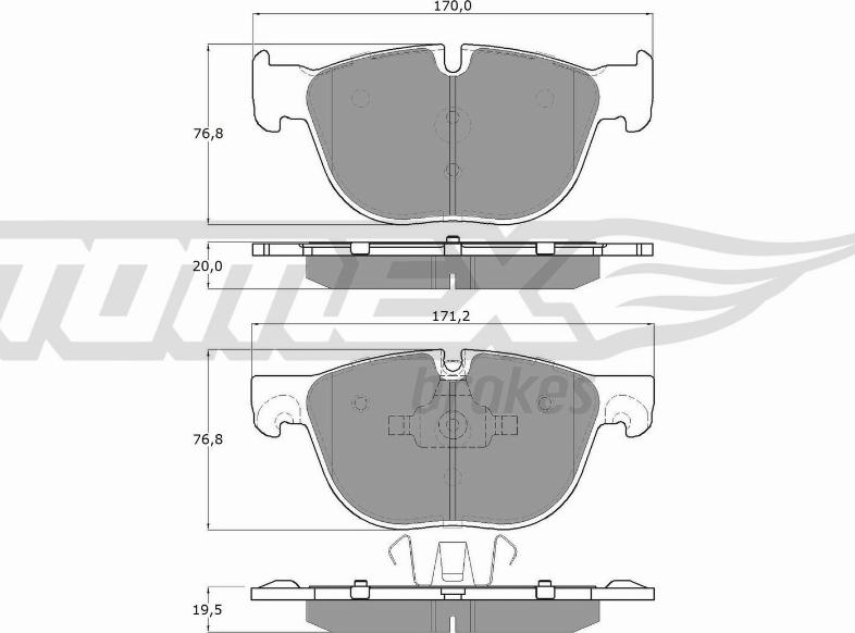 TOMEX brakes TX 16-68 - Kit pastiglie freno, Freno a disco autozon.pro