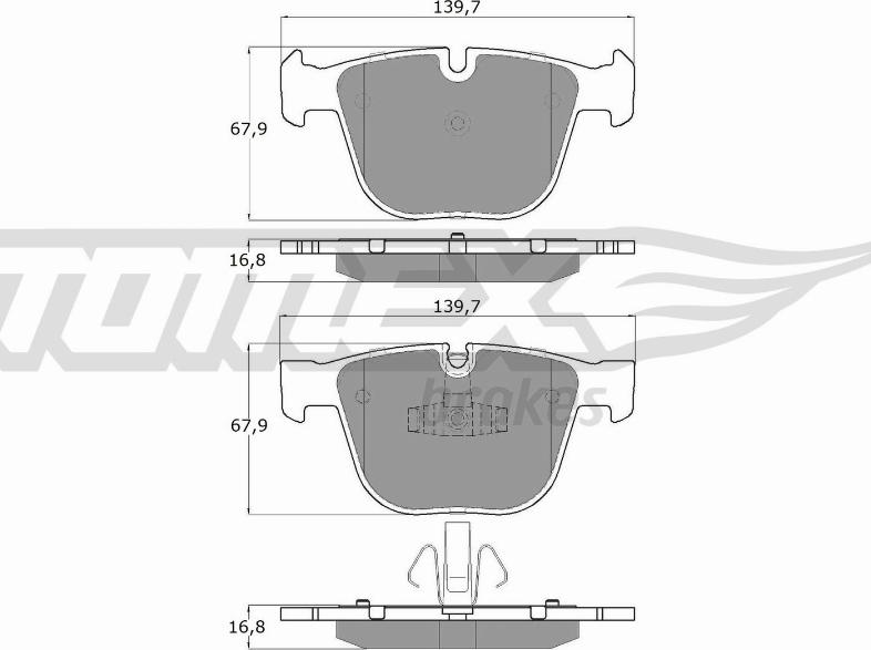 TOMEX brakes TX 16-67 - Kit pastiglie freno, Freno a disco autozon.pro