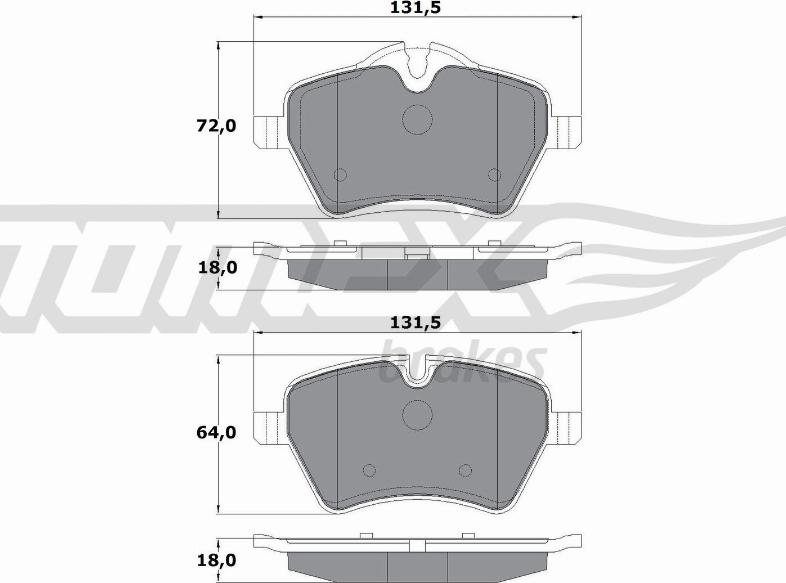 TOMEX brakes TX 16-04 - Kit pastiglie freno, Freno a disco autozon.pro