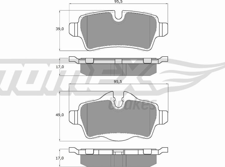 TOMEX brakes TX 16-05 - Kit pastiglie freno, Freno a disco autozon.pro