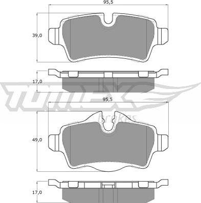 TOMEX brakes TX 16-05 - Kit pastiglie freno, Freno a disco autozon.pro