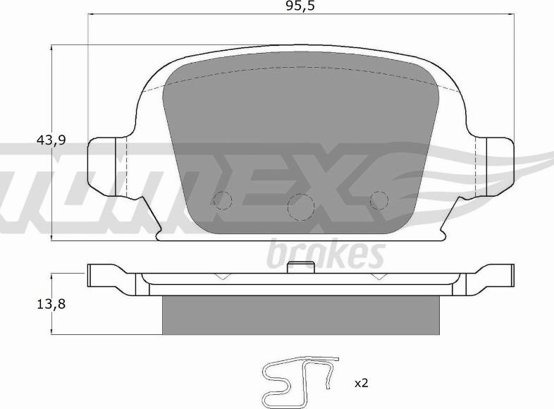 TOMEX brakes TX 16-06 - Kit pastiglie freno, Freno a disco autozon.pro