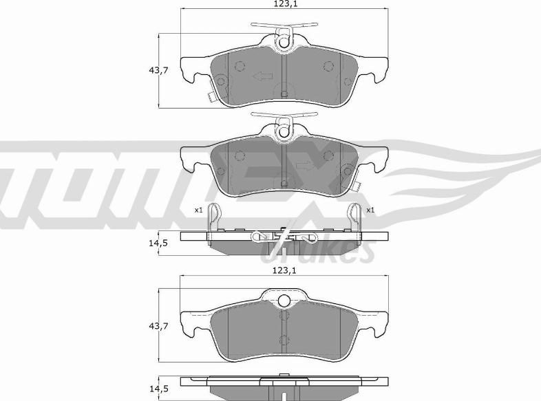 TOMEX brakes TX 16-031 - Kit pastiglie freno, Freno a disco autozon.pro