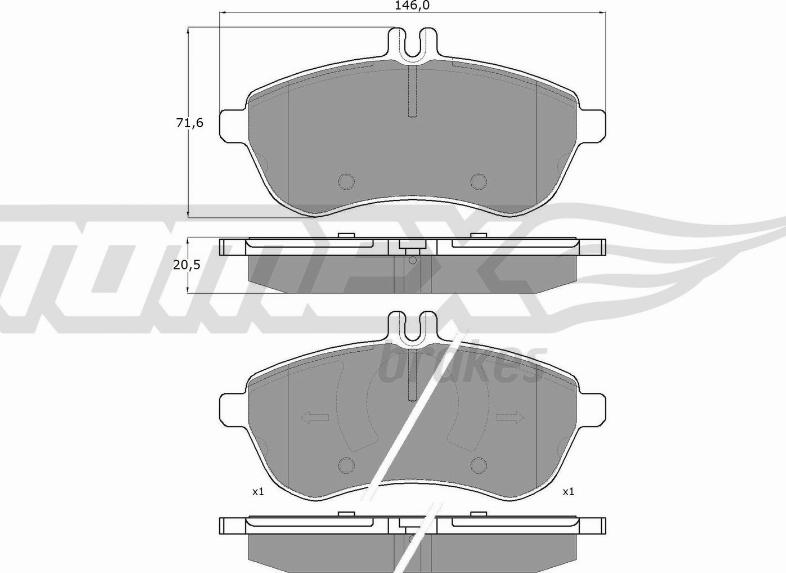 TOMEX brakes TX 16-02 - Kit pastiglie freno, Freno a disco autozon.pro