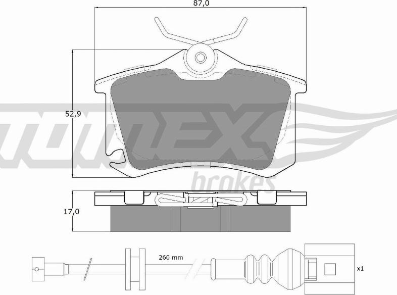 TOMEX brakes TX 16-15 - Kit pastiglie freno, Freno a disco autozon.pro