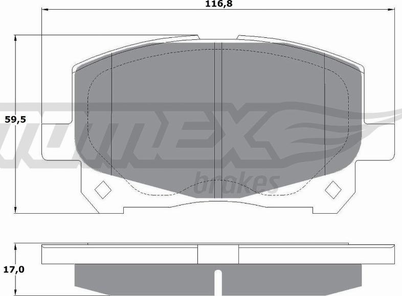 TOMEX brakes TX 16-11 - Kit pastiglie freno, Freno a disco autozon.pro