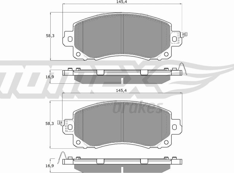 TOMEX brakes TX 16-12 - Kit pastiglie freno, Freno a disco autozon.pro