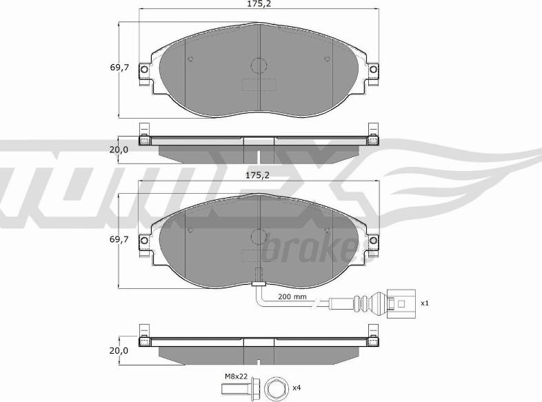 TOMEX brakes TX 16-84 - Kit pastiglie freno, Freno a disco autozon.pro