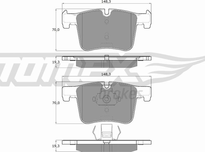 TOMEX brakes TX 16-85 - Kit pastiglie freno, Freno a disco autozon.pro