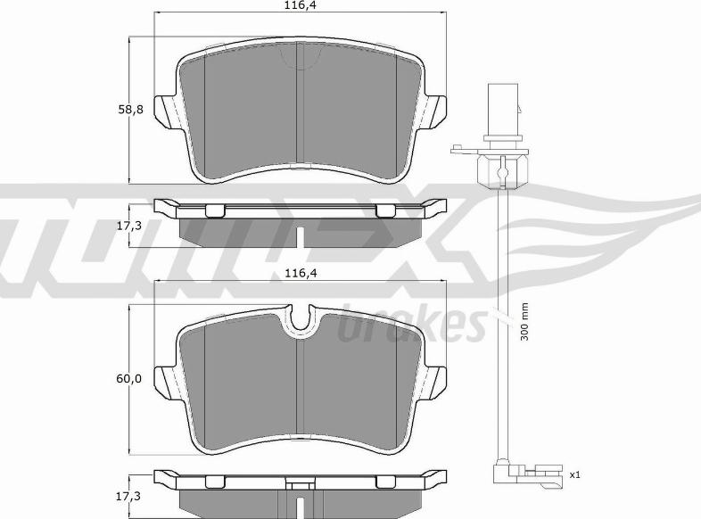 TOMEX brakes TX 16-81 - Kit pastiglie freno, Freno a disco autozon.pro