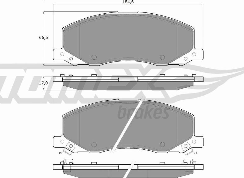 TOMEX brakes TX 16-35 - Kit pastiglie freno, Freno a disco autozon.pro