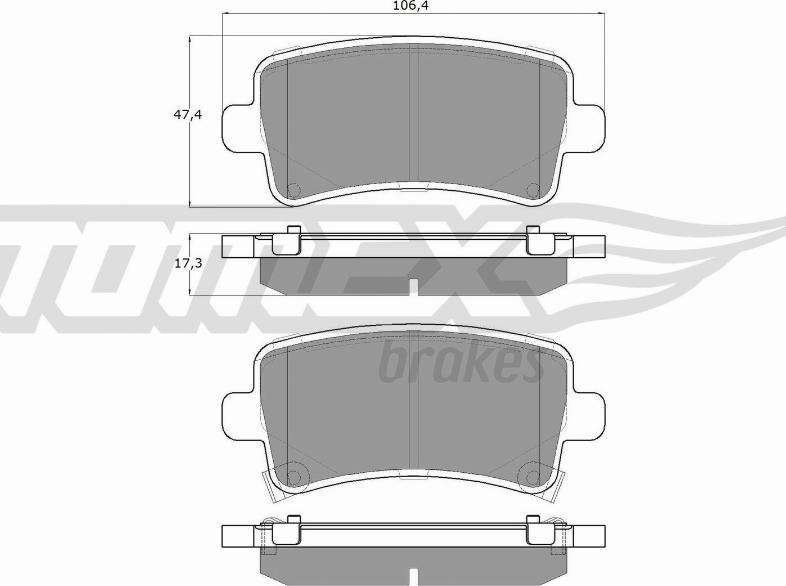 TOMEX brakes TX 16-36 - Kit pastiglie freno, Freno a disco autozon.pro