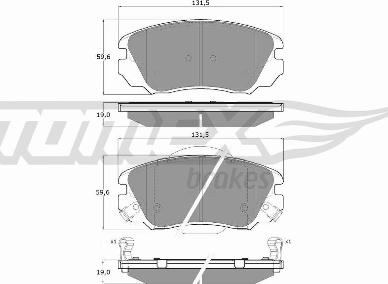 TOMEX brakes TX 16-33 - Kit pastiglie freno, Freno a disco autozon.pro