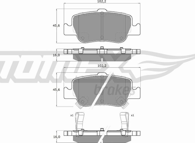 TOMEX brakes TX 16-29 - Kit pastiglie freno, Freno a disco autozon.pro