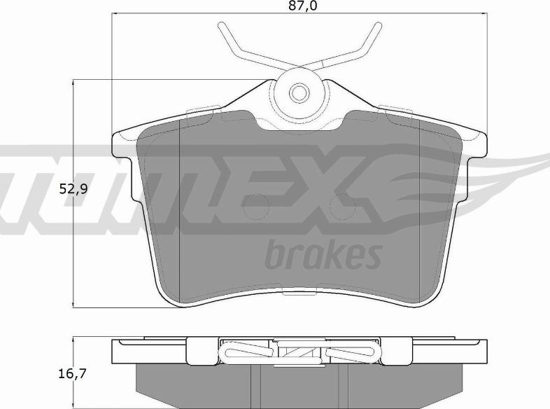 TOMEX brakes TX 16-26 - Kit pastiglie freno, Freno a disco autozon.pro