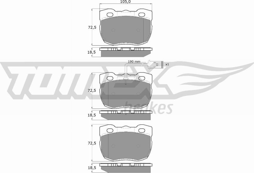 TOMEX brakes TX 16-23 - Kit pastiglie freno, Freno a disco autozon.pro