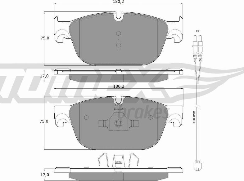 TOMEX brakes TX 16-78 - Kit pastiglie freno, Freno a disco autozon.pro