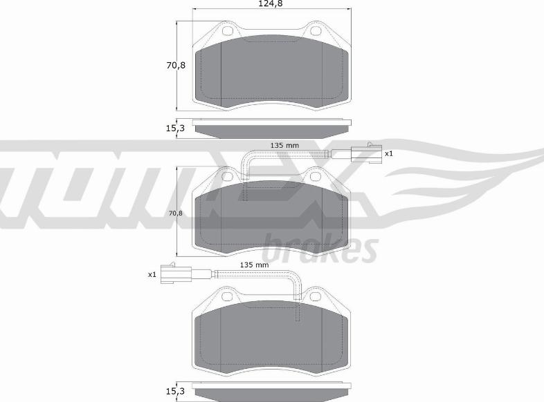 TOMEX brakes TX 16-731 - Kit pastiglie freno, Freno a disco autozon.pro