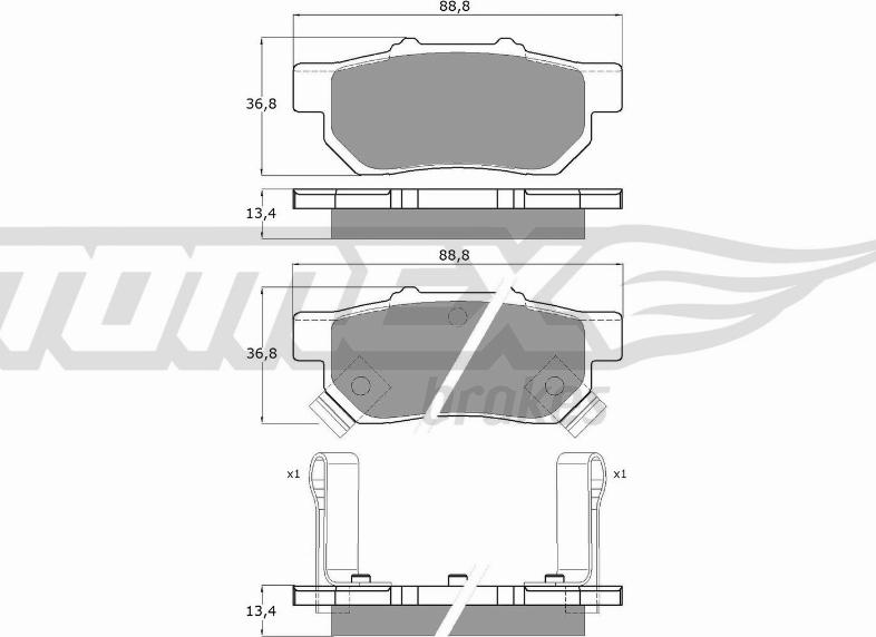 TOMEX brakes TX 10-99 - Kit pastiglie freno, Freno a disco autozon.pro