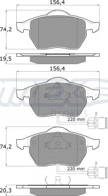 TOMEX brakes TX 10-941 - Kit pastiglie freno, Freno a disco autozon.pro