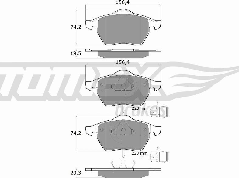 TOMEX brakes TX 10-941 - Kit pastiglie freno, Freno a disco autozon.pro