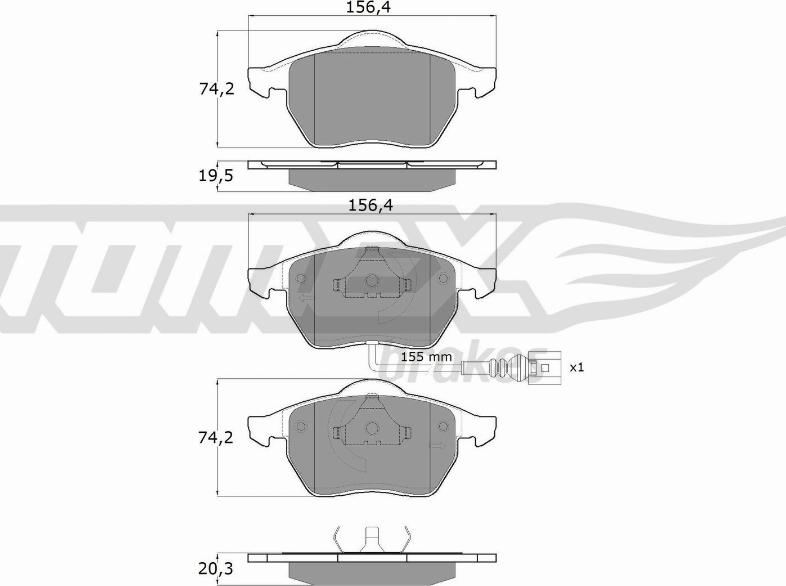 TOMEX brakes TX 10-942 - Kit pastiglie freno, Freno a disco autozon.pro