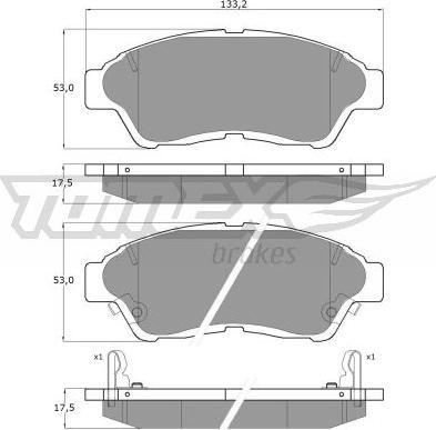 TOMEX brakes TX 10-96 - Kit pastiglie freno, Freno a disco autozon.pro