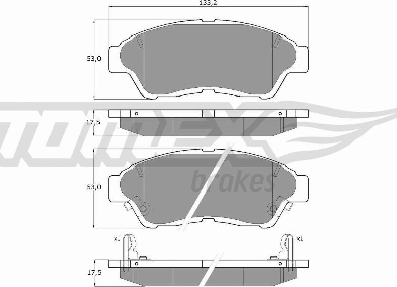 TOMEX brakes TX 10-96 - Kit pastiglie freno, Freno a disco autozon.pro