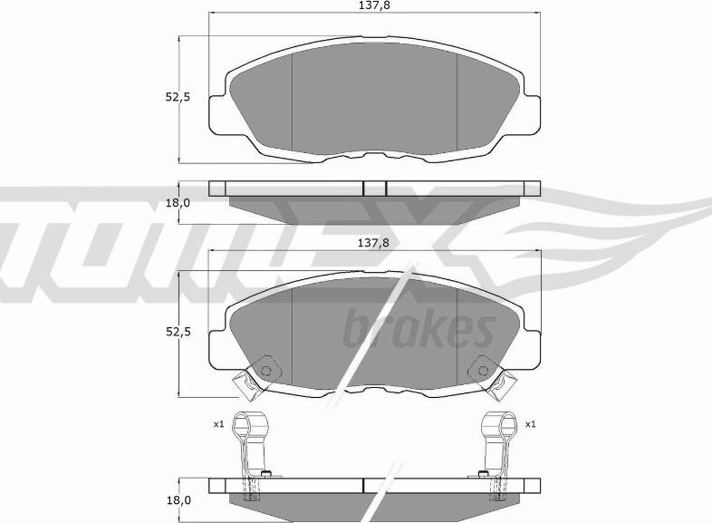 TOMEX brakes TX 10-98 - Kit pastiglie freno, Freno a disco autozon.pro