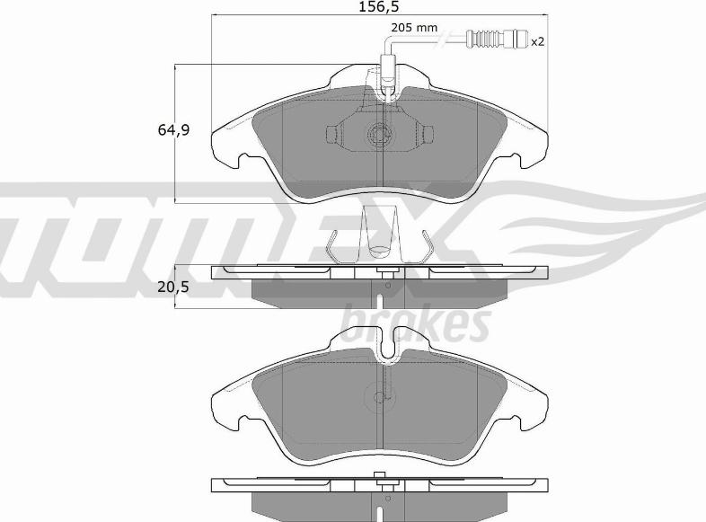 TOMEX brakes TX 10-931 - Kit pastiglie freno, Freno a disco autozon.pro