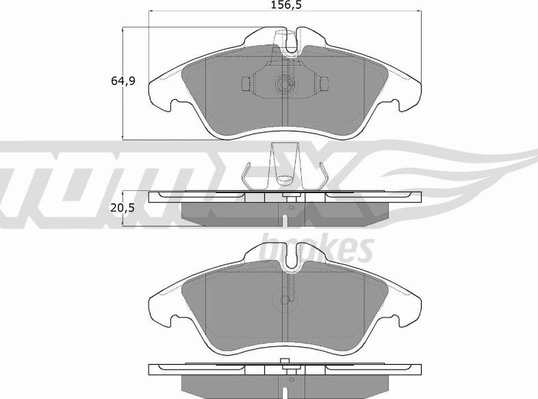 TOMEX brakes TX 10-93 - Kit pastiglie freno, Freno a disco autozon.pro