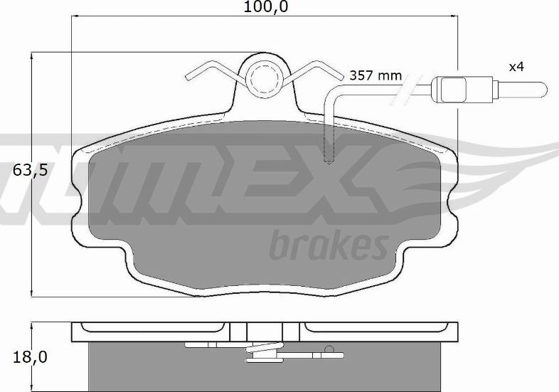 TOMEX brakes TX 10-481 - Kit pastiglie freno, Freno a disco autozon.pro