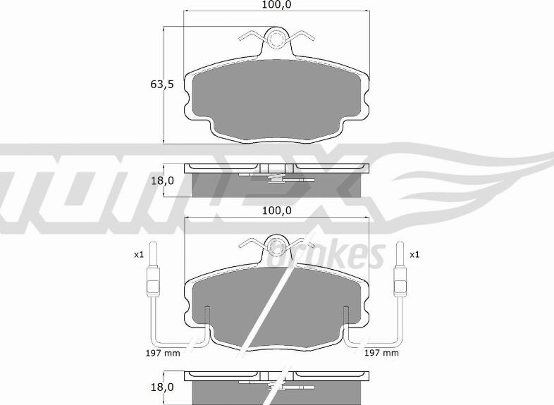 TOMEX brakes TX 10-48 - Kit pastiglie freno, Freno a disco autozon.pro