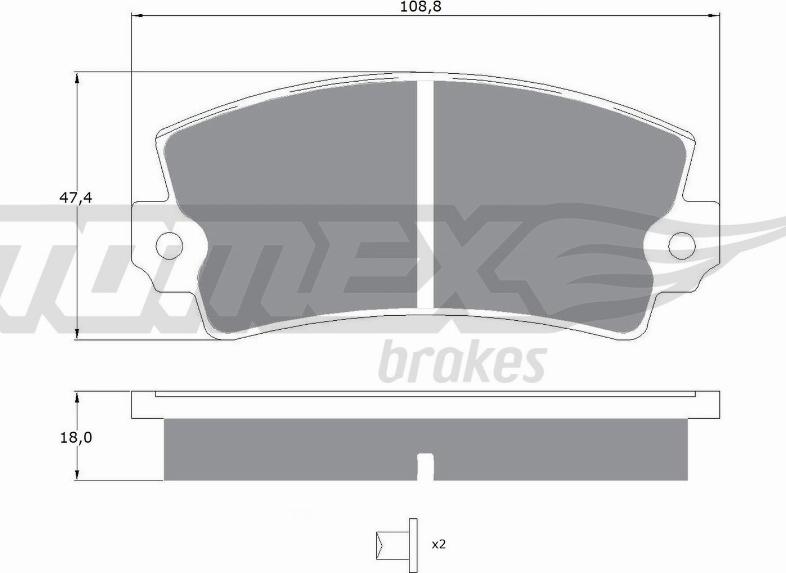 TOMEX brakes TX 10-434 - Kit pastiglie freno, Freno a disco autozon.pro