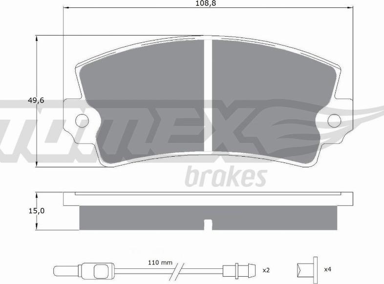 TOMEX brakes TX 10-431 - Kit pastiglie freno, Freno a disco autozon.pro