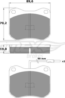 TOMEX brakes TX 10-42 - Kit pastiglie freno, Freno a disco autozon.pro