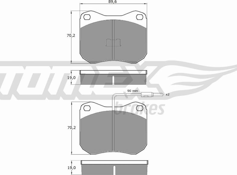 TOMEX brakes TX 10-42 - Kit pastiglie freno, Freno a disco autozon.pro