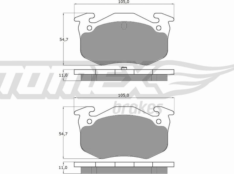 TOMEX brakes TX 10-502 - Kit pastiglie freno, Freno a disco autozon.pro