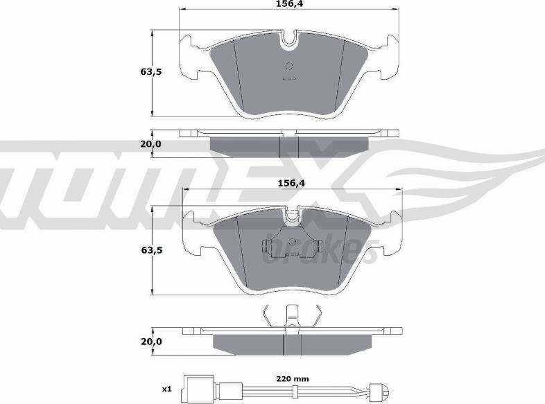 TOMEX brakes TX 10-691 - Kit pastiglie freno, Freno a disco autozon.pro