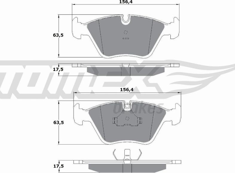 TOMEX brakes TX 10-692 - Kit pastiglie freno, Freno a disco autozon.pro