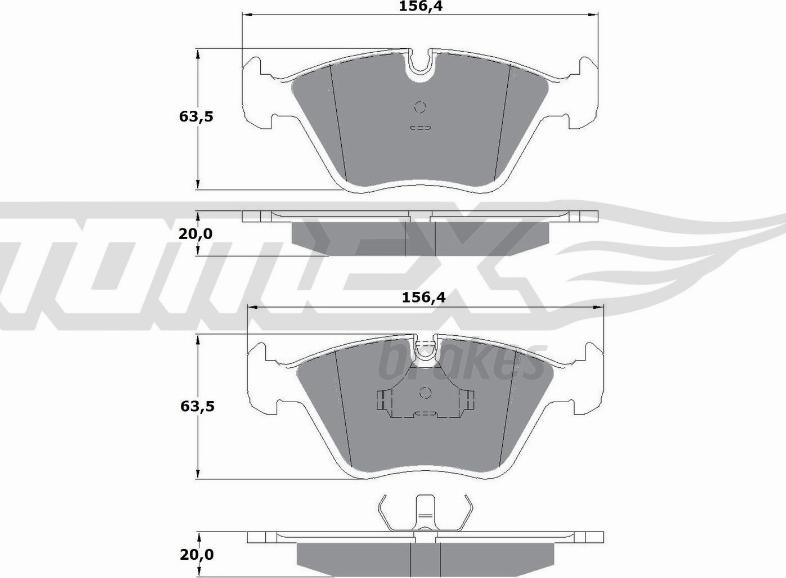 TOMEX brakes TX 10-69 - Kit pastiglie freno, Freno a disco autozon.pro