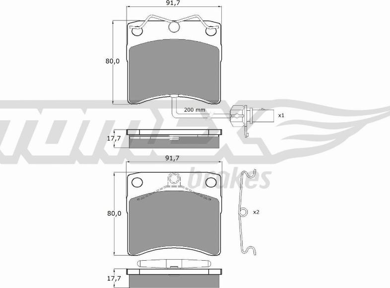 TOMEX brakes TX 10-641 - Kit pastiglie freno, Freno a disco autozon.pro